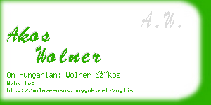 akos wolner business card